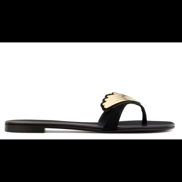 giuseppe zanotti BNIB suede & gold wing sandals - Picture 4 of 6